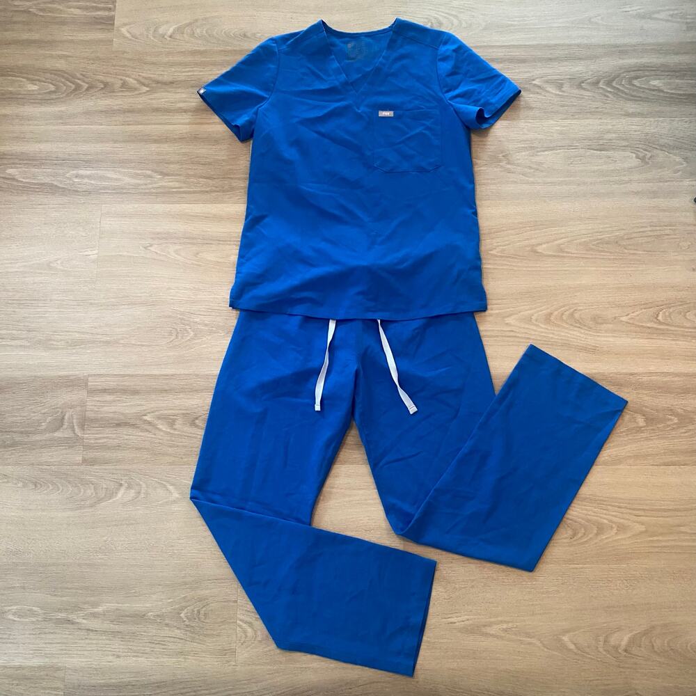 Figs Women's Royal Blue Livingston scrub set